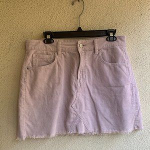 Lavender Corduroy Miniskirt